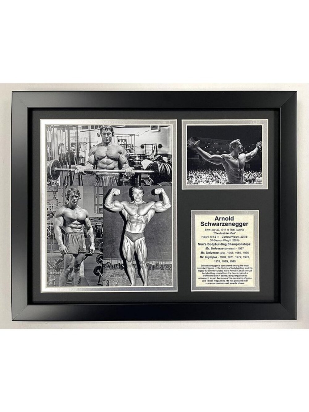Iconic Bodybuilder Framed Photo Collage 12"x15" - Legends Never Die Art Decor